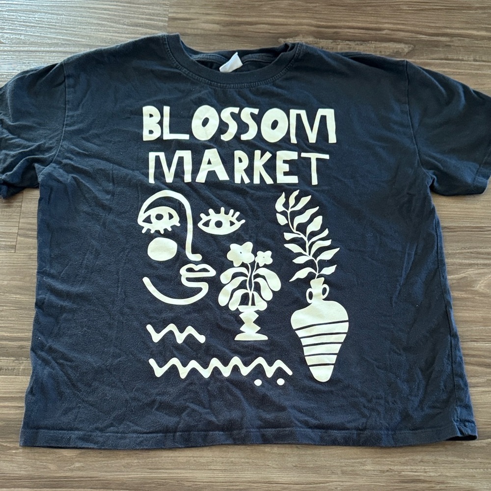 Zara Black Blossom Market Tee